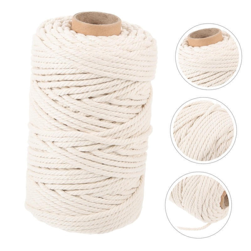 Operitacx 1roll Cotton Macrame Rope Multi-function Tapestry Cord for Weaving