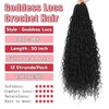 XIIMENALU Boho Faux Locs Crochet Hair 8 Packs Goddess Soft