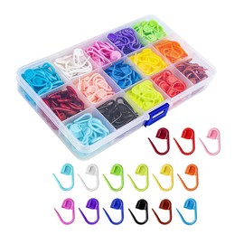 300 Pcs Crochet Stitch Markers with 15 Colors | Knitting and Crochet Accessories in a Box for Handwork Knitting Craft Marking