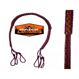 Simple Man  Paracord Game Tote/ Duck tote  Carrier Strap Burgundy & Norwich