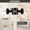 NIZADO 1 Pack Black Privacy Door Knob, Interior Door Lock