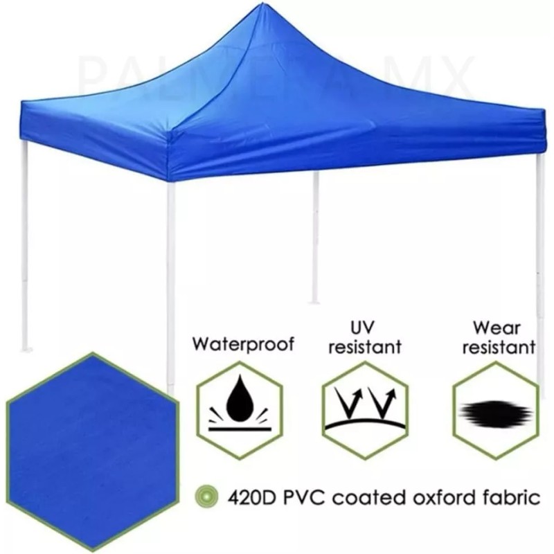 PALMERA MX Carpa Repuesto Lona 3x3 100% Impermeable Grueso Colores