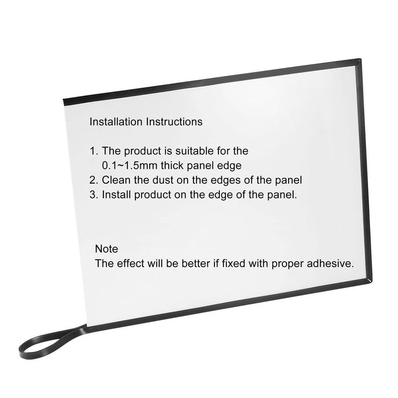 uxcell Edge Trim U Seal Extrusion, Silicone Black U Channel