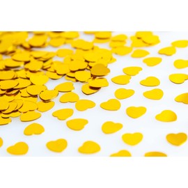 SHATCHI 14 Gram Golden Heart Shape Table Scatter Confetti Wedding Favour Anniversary Birthday Mother’s Day Party Decorations, Gold