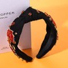 boderier Thanksgiving Headband Beaded Turkey Maple Leaf Knotted Headband for