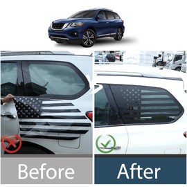 Lcojicep Rear Side Window Decals Compatible with Nissan Pathfinder 2013-2018, Window Decals Pre-Cut Stickers Exterior Accessories (Style A)