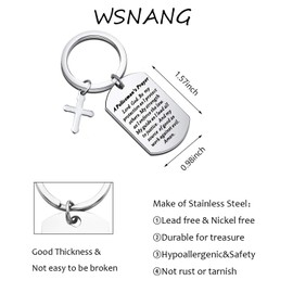 WSNANG Police Officer Gift Policeman's Prayer Keychain Police Officer's Prayer for Lawman Hero Policeman Gift (Policeman's Prayer DT-S)
