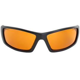 Alpha Omega AO2 Motorcycle Sunglasses Sports Riding Safety Glasses Z87.1 for Men or Women Black Frame Amber Lenses