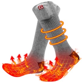 SVPRO Electric Battery Heated Socks with 3 Heat Settings Men Women Rechargeable Washable Socks for Hunting Winter Heated Skiing Socks,Thick Winter Warming Socks