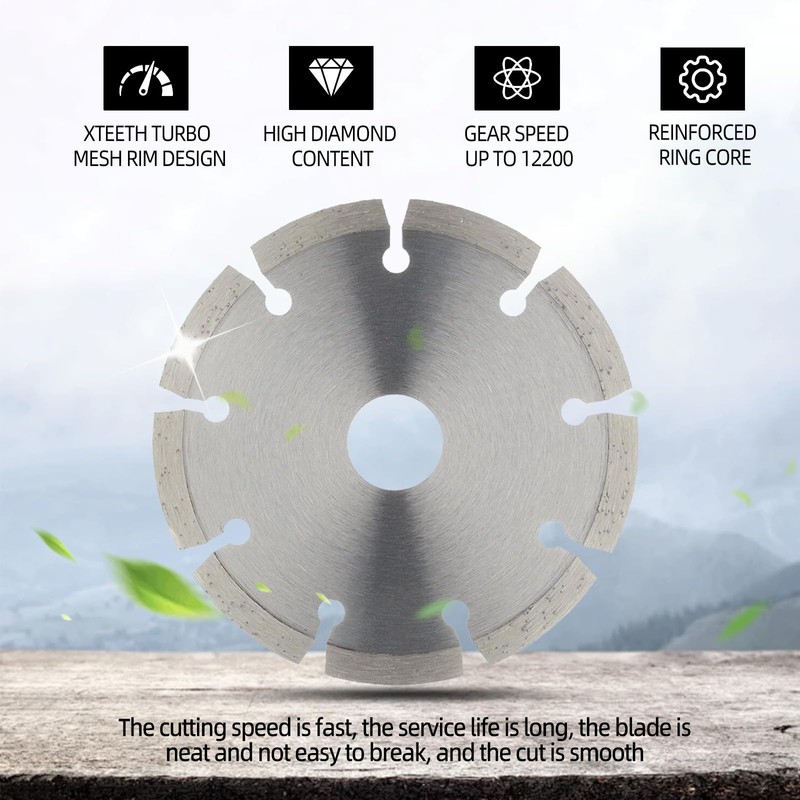 115mm Diamond Cutting Disc, Segmented Blade with 22.23mm Arbor Hole,