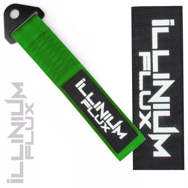 SICKSPEED GREEN HIGH STRENGTH RACING TOW STRAP ILLINIUM FLUX BADGE