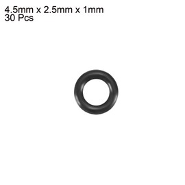 sourcing map Black Nitrile Butadiene Rubber NBR O-Ring 2.5 mm Inner Diameter 1 mm Width Pack of 30