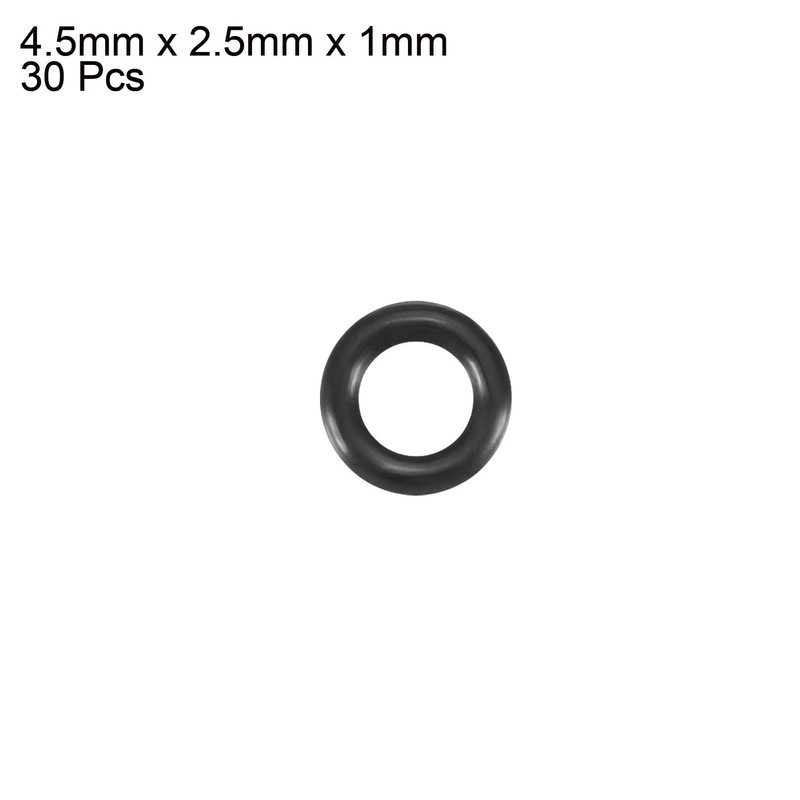 sourcing map Black Nitrile Butadiene Rubber NBR O-Ring 2.5 mm