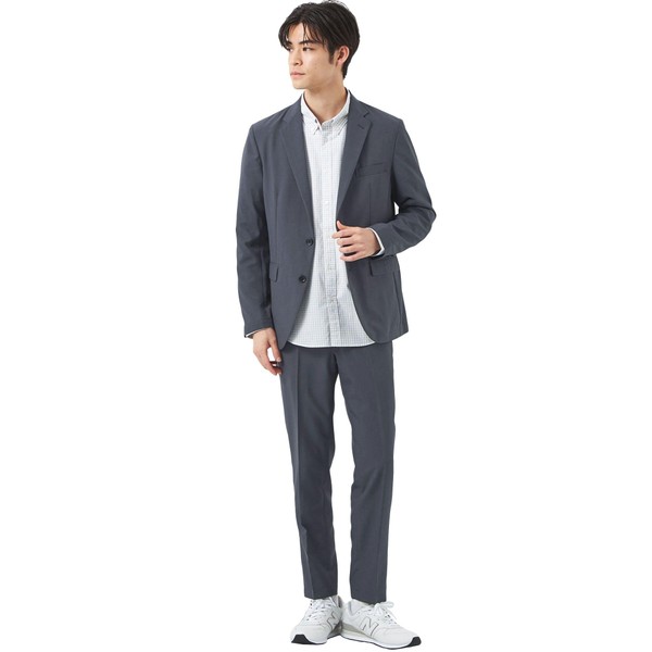 United Arrows Green Label Relaxing 32221260409 Dry Ester Slim Setup, Jacket and Pants, Top and Bottom Set, Absorbent, Quick Drying, DK.GRAY (19)
