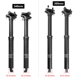 30.9mm/31.6mm Mountain Bike Seatpost with Adjustable Height MTB Cable Controlled Hydraulic Seatpost Remote Internal Inner Cable Routing Bicycle Seat Post