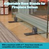 Base Stands for Glass Fireplace Screen, Black Bases for Supporting