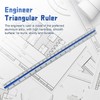 Biaungdo Engineer Scale Ruler, 12 Inch Solid Aluminum Triangular Drafting