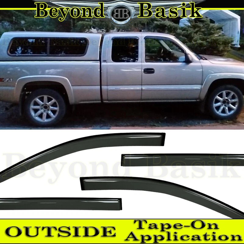 Torox 1999-2006 GMC Sierra Extended Cab 4PC Smoke Door Vent