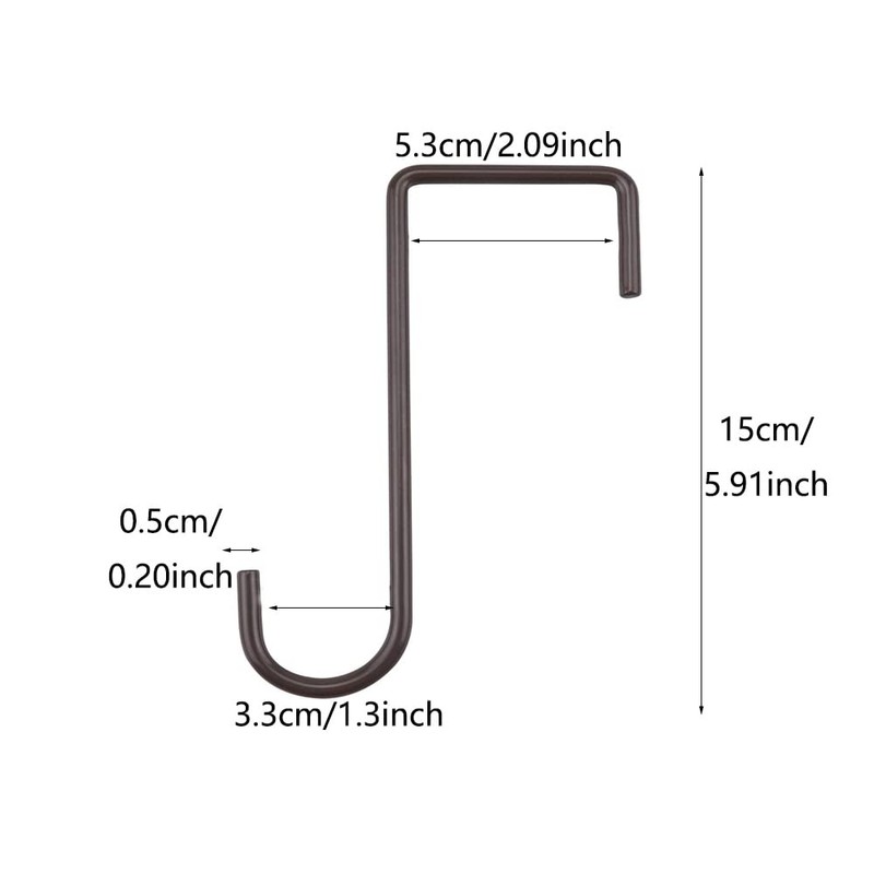 2 Pack Vinyl Fence Hooks 2x6 inch,Fence Hangers Patio Light
