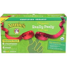 Annie's Homegrown Organic Really Peely Fruit Tape Snack, Strawberry & Berry Flavor, Gluten Free & Non-GMO, Variety Pack, 12 Rolls, 9 Ounce (Pack of 6)