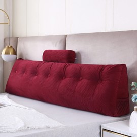 Gpround Wedge Headboard Pillows + Head Roll Pillow Bed Wedge Pillow for Headboard Large Bolster for Bed Rest Reading Pillows Backrest Pillows for Sitting in Bed