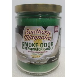 Smoke Odor Exterminator 13oz Jar Candle, Southern Magnolia Set of 2 Candles.