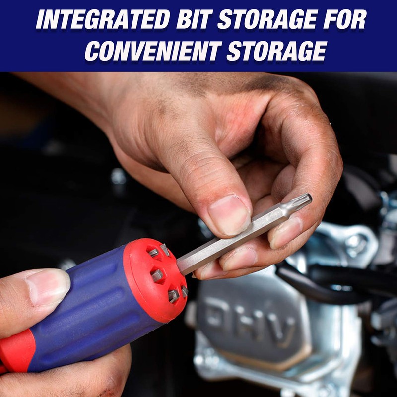 WORKPRO 12-in-1 Ratcheting Multi-Bit Screwdriver Set, Quick-load Mechanism Screwdriver with