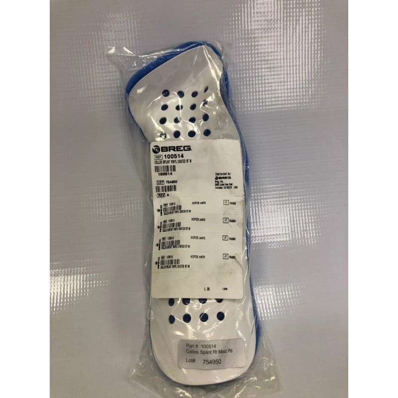 BREG Colles Splint Vinyl Coated RT Medium # 100514
