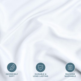 Bare Home Single Size Duvet Cover Set - Premium 1800 Ultra-Soft, Lightweight, Cooling Duvet Cover with 1 Pillowcase (White)