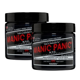 Manic Panic Semi-Permanent Hair Color Cream - Raven 4oz"Pack of 2"