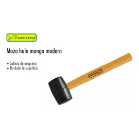 Lion Tools Mazo De Hule Goma Mango De Madera 24 Oz Grande Lion Tools