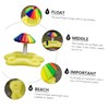 Kisangel 1Pc Inflatable Rainbow Umbrella Pool Cooler Floating Drink Tray