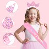 YARIEW 3rd Birthday Decorations for Girls, 3rd Birthday Headband and