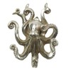 Fyne-Finds Octopus Silver Resin Wall Hanging Single Hook Coat Scarf