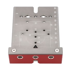 Hinge Hole Drilling Locator Aluminum Alloy Cabinet Door Hinge Mounting Guide Woodworking Hole Drill Locator L