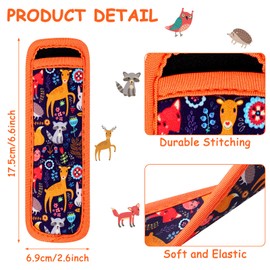 Ice Pop Sleeves, 6 Pieces Popsicle Holders for Kids, Freeze Pops Ice Sleeves Holder Bag, Reusable Popsicle Holder Sleeves, Washable Ice Pop Neoprene Sleeves for Boys Girls