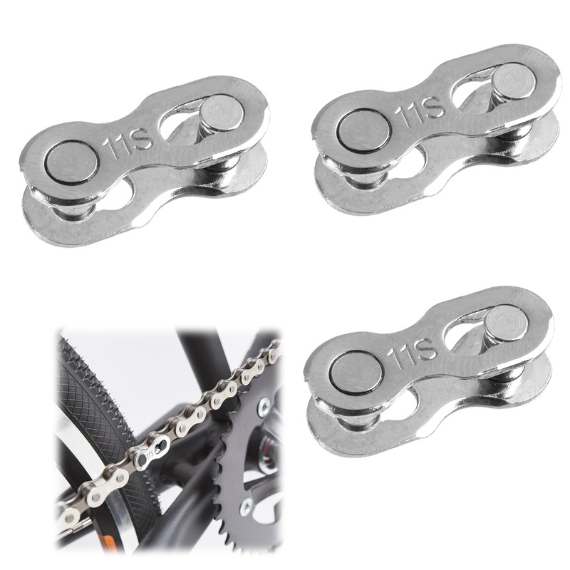 3 Pairs Reusable Bicycle Missing Links for 11 Speed Chains,