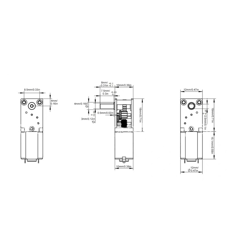Gear Motor DC 6V Single Shaft Turbo Worm Motor Speed