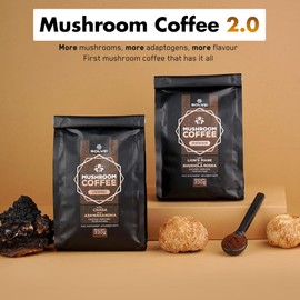 SOLVE Labs® ● Ground Coffee with Chaga & Ashwaganda ● Speciality Grade, Single Origin, Brazilian Coffee ● Medium Roast, 330g ● 30 Servings