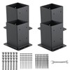 AXWHYS 4x4 Post Base 4 Pcs, (Inner Size 3.6x3.6) Post