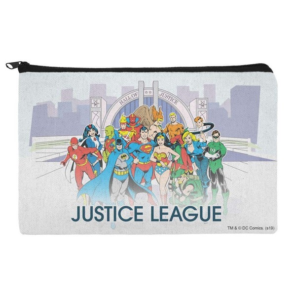 GRAPHICS & MORE Justice League Hall of Justice Makeup Cosmetic Bag Organizer Pouch