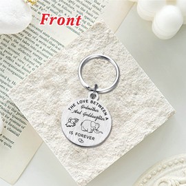 BAZLJY Godmother Gifts from Goddaughter - Best Godmother Keychain - Mother's Gifts for Godmother from Godchild - Godmother Birthday Gifts - Christmas