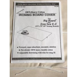 Golden Hands Industries IRONING BOARD COVER TO FIT A BIG BOARD 22" X 58-60" GOLDEN HANDS IND 100% COTTON
