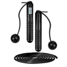 Ropeless Skipping Rope, Wireless Skipping Rope With Digital Counter, Cordless Skipping Ropes for Adults, Weighted Handles Jump Rope Adult Fitness for Indoor Exercise Boxing Training