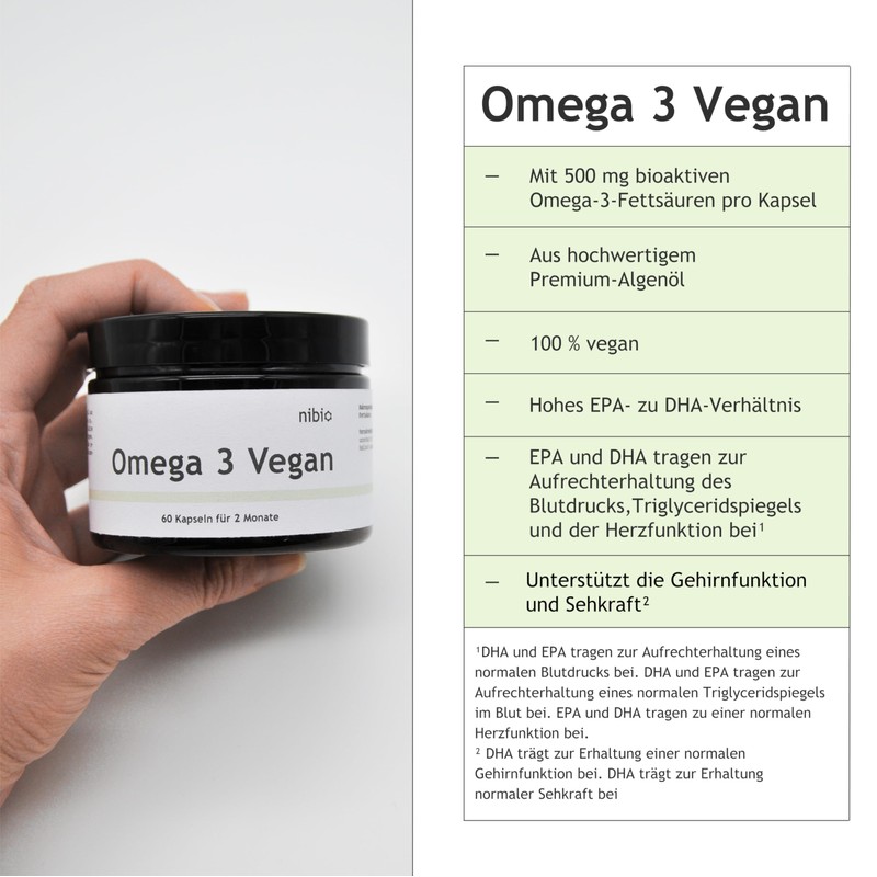 Nibio Omega 3 Vegan | High Dose Vegan Omega-3 Made