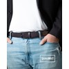 QUALIBELT Elastic Braided Belt for Men, 1.38" Wide with Genuine