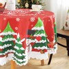iEvery Round Christmas Tablecloth Wipe Clean Table Cloth 150cm, Polyester