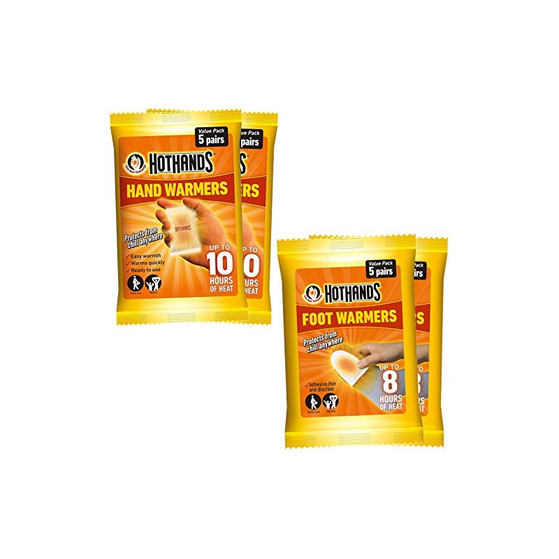 Hot Hands Hand Warmers (10 Pairs) & Foot Warmers (10