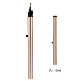 Pincel de labios profesional retráctil con tapa automática, Dorado champaña