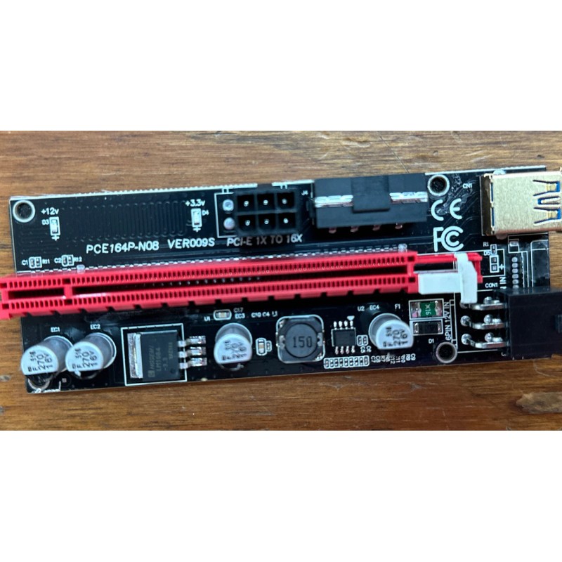 VONKY PCI-E Riser Board 1X to 16X GPU Extender Riser